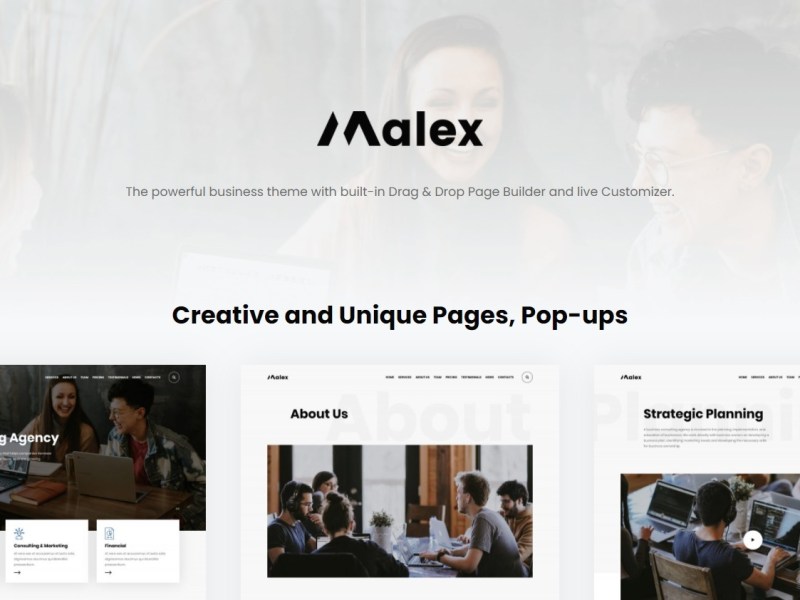 Malex, Business Consulting and Agency WordPress&nbsp;Theme
